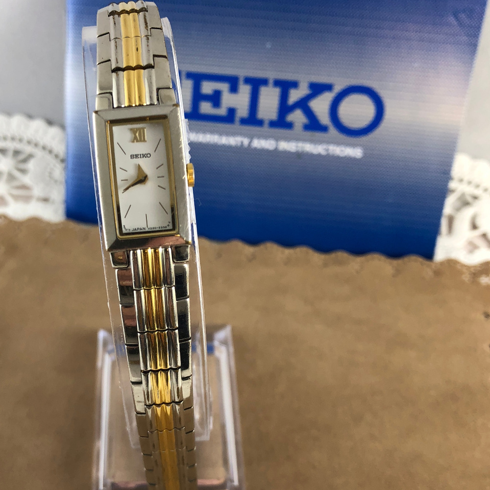 Fabulous Seiko Spaghetti Watch Two Tone Bracelet